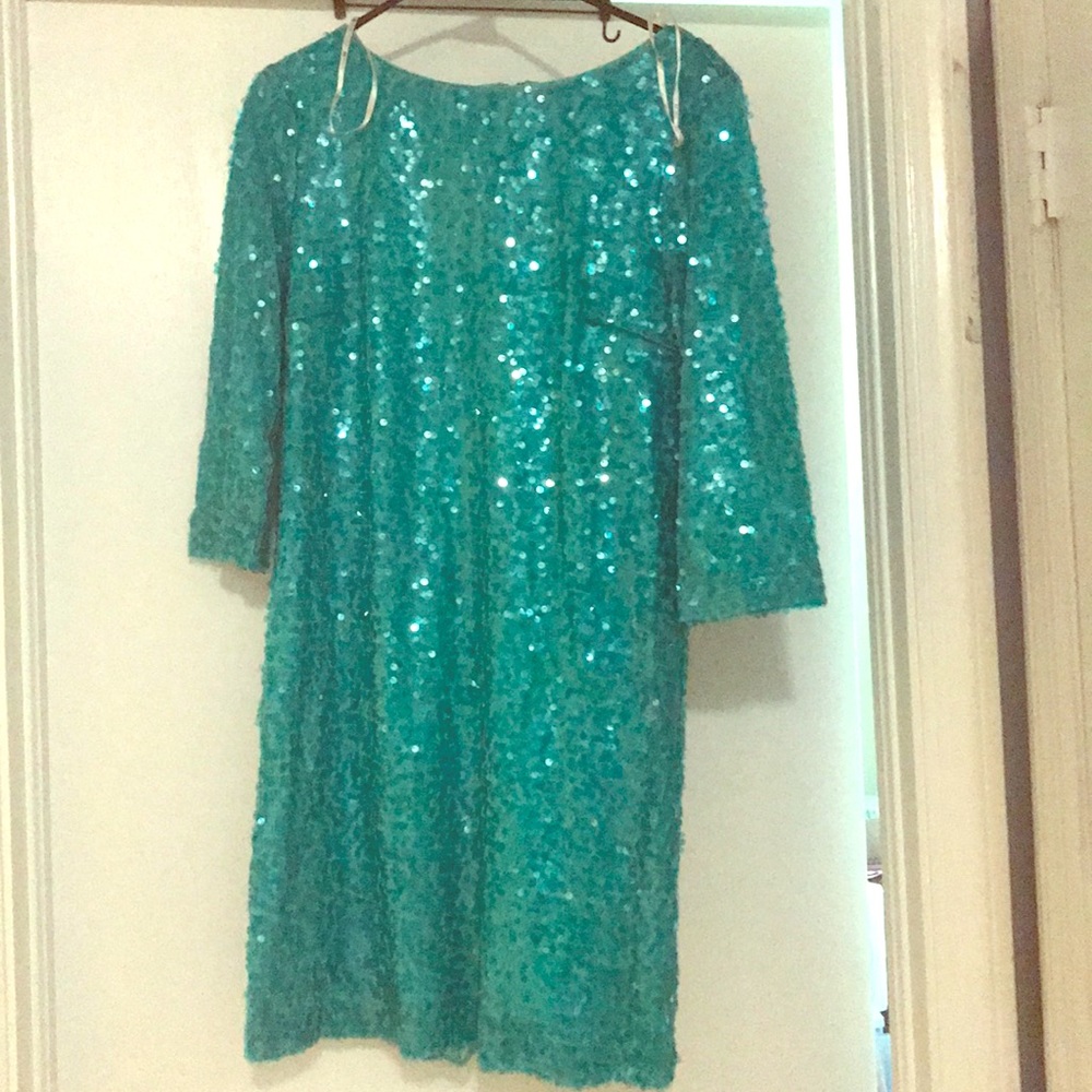 Teal Sequin Dress